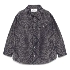 Жаккардовая куртка-рубашка с узором