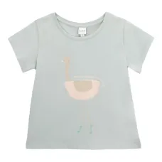 Футболка с принтом под страусиную кожу