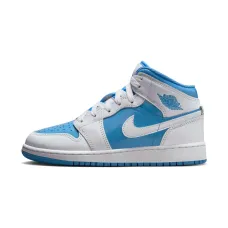 Кроссовки Jordan 1 Mid White/Legend Blue Кроссовки Jordan 1 Mid White/Legend Blue