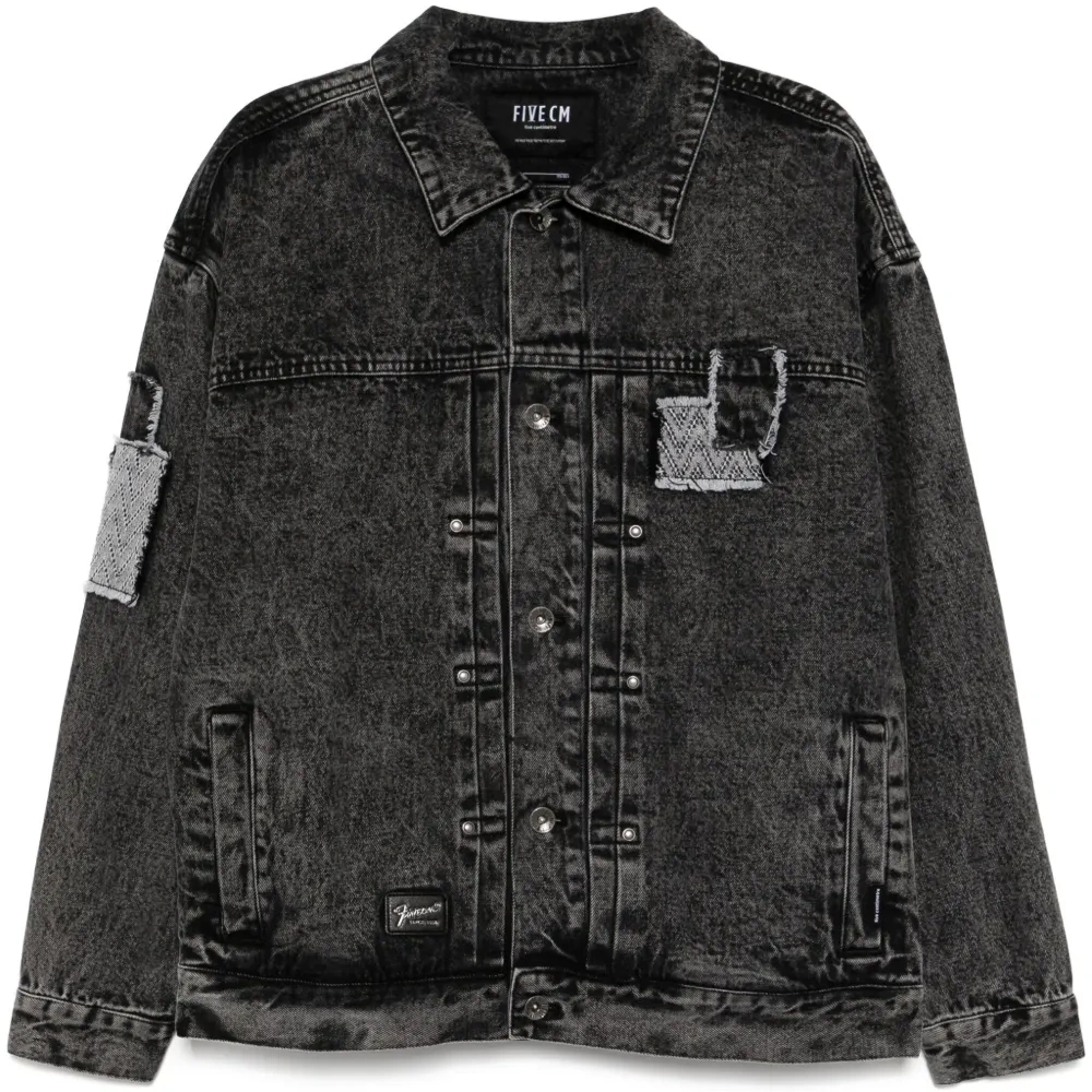 Джинсовая куртка в технике пэчворк