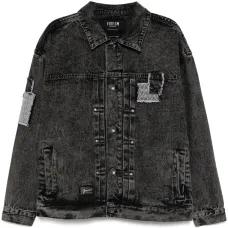 Джинсовая куртка в технике пэчворк