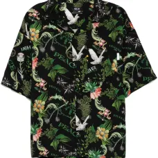 Рубашка с графичным принтом