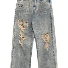 Джинсы с эффектом потертости