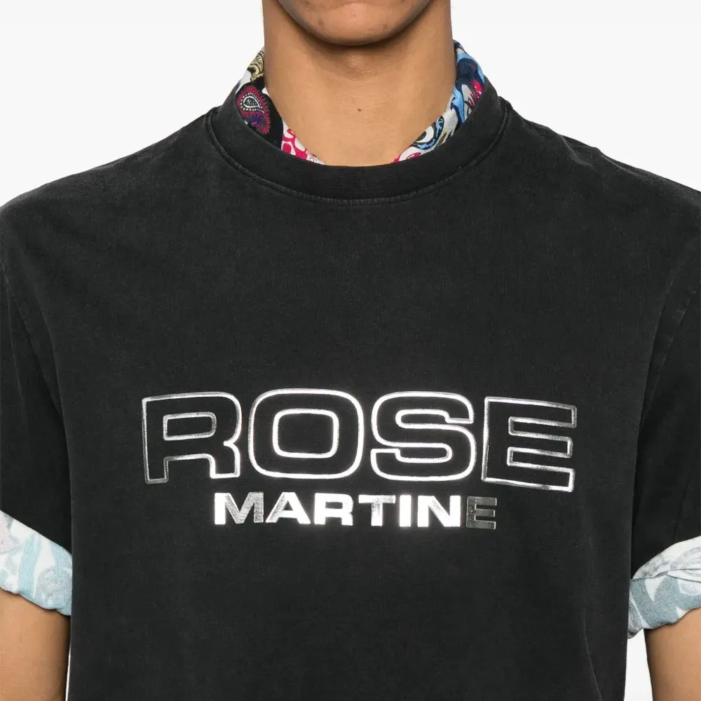 Футболка с логотипом металлик