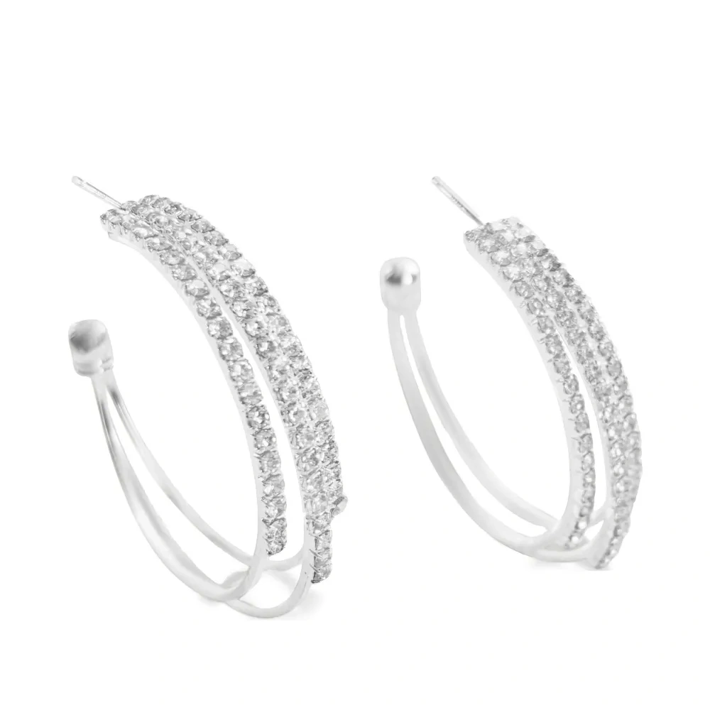 Серьги со стразами