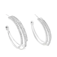 Серьги со стразами