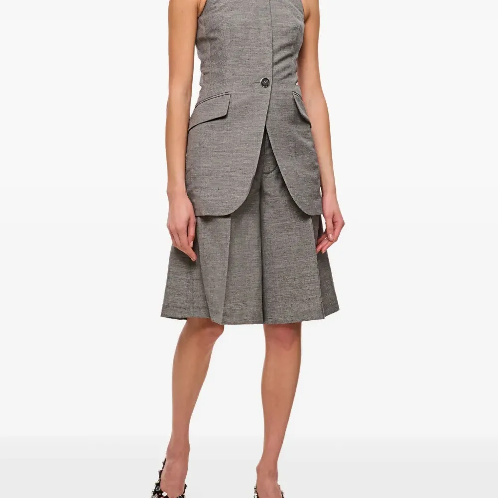 плиссированные шорты с завышенной талией плиссированные шорты с завышенной талией