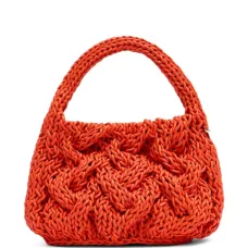 Маленькая сумка-тоут фактурной вязки Маленькая сумка-тоут фактурной вязки