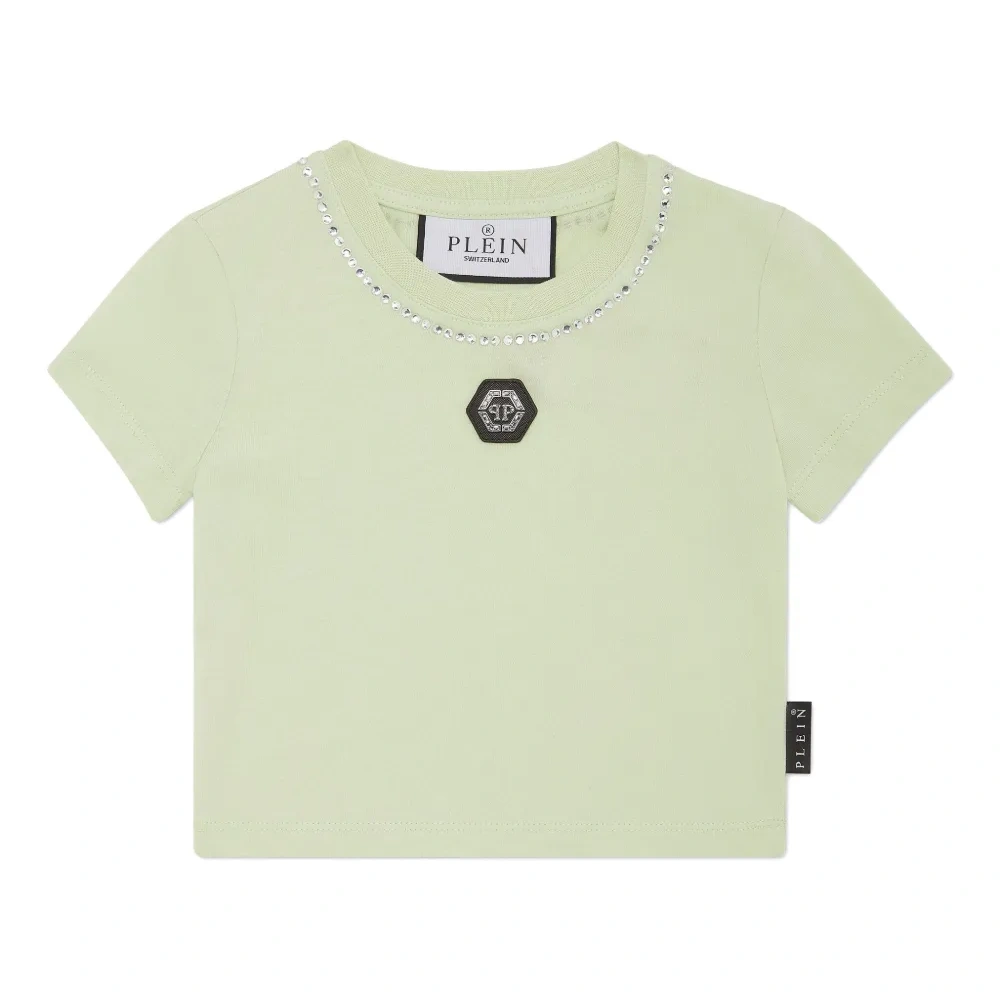 Укороченная футболка Strass