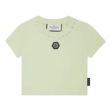 Укороченная футболка Strass