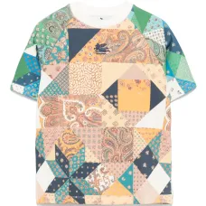 Футболка с принтом пэчворк