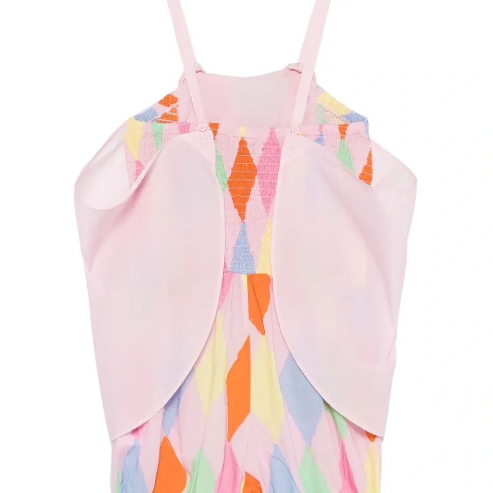 Ромпер с принтом и вставками