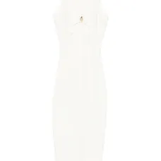 Платье миди в рубчик с вырезами