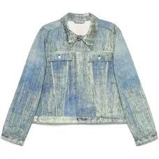 Джинсовая куртка с принтом