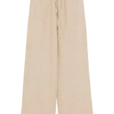 Льняные брюки прямого кроя