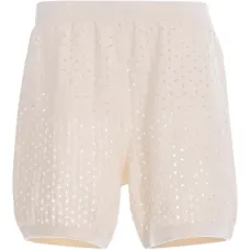 Шорты строгого кроя с люверсами