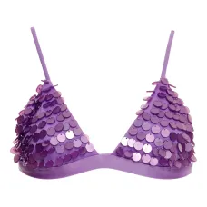 Топ бикини Lisa с треугольными чашками и пайетками