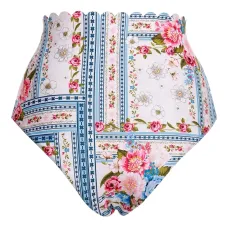 Плавки бикини Alicia с фестонами и цветочным принтом