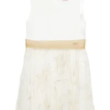 Платье с цветочными плиссировками