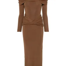 Трикотажное платье макси