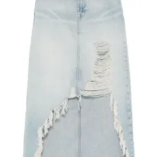 Джинсовая юбка миди