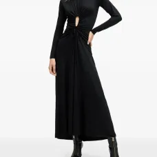 платье макси со сборками