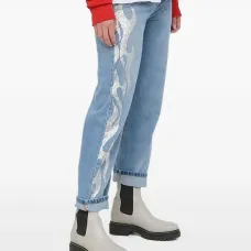 Джинсы со стразами