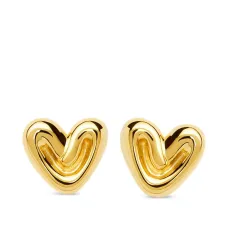 Серьги-гвоздики в форме сердца