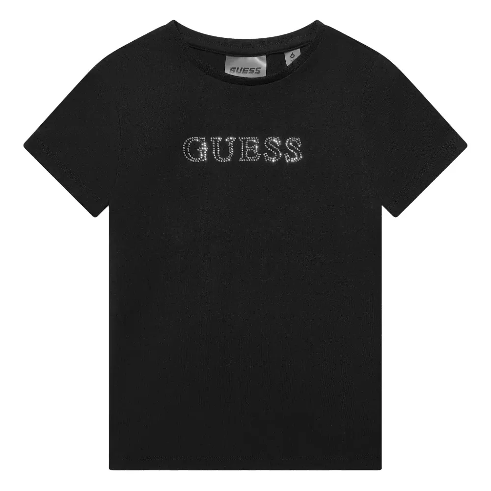 Футболка с логотипом и пайетками