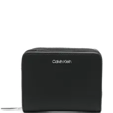 Кошелек с круговой молнией и логотипом