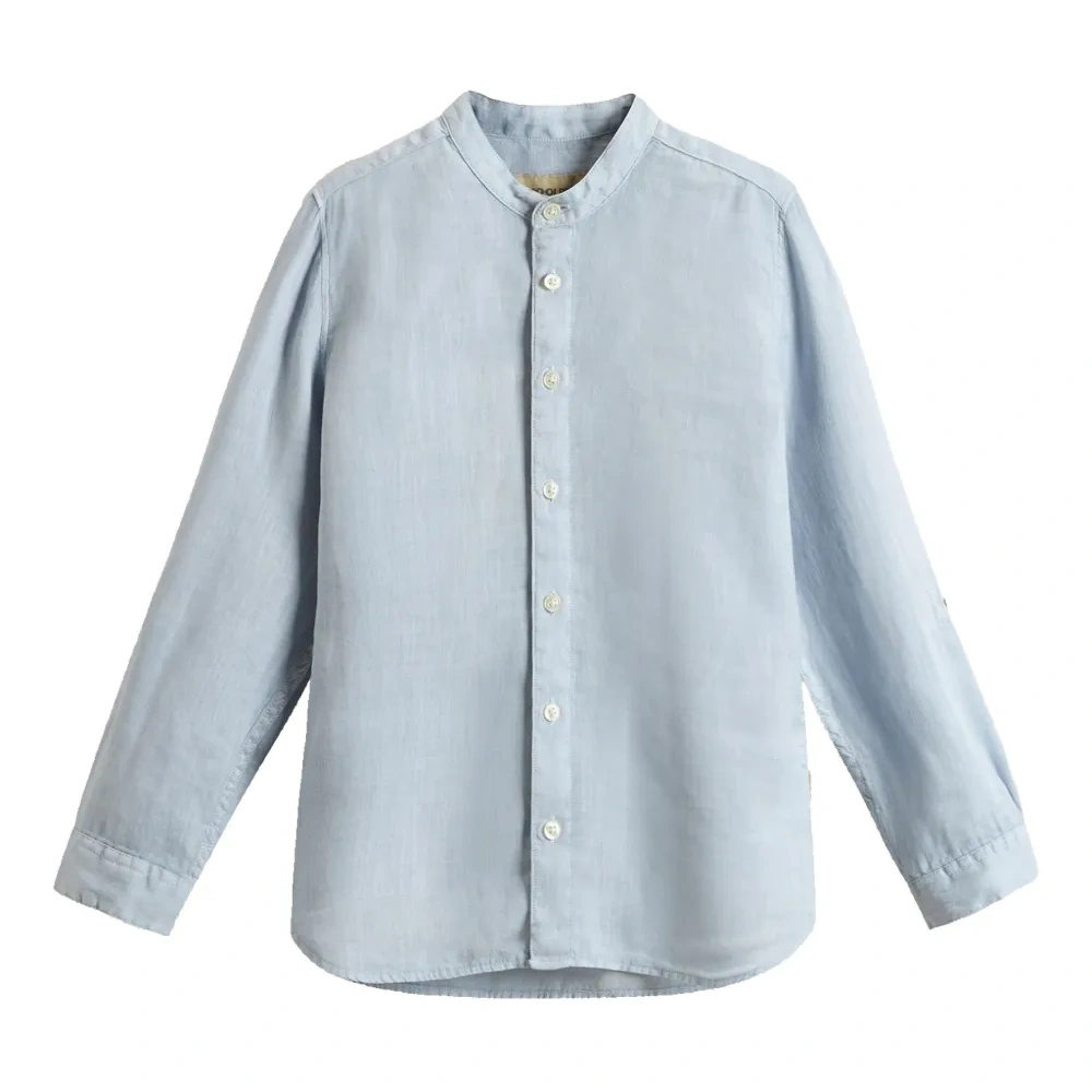 Рубашка с воротником-стойкой Рубашка с воротником-стойкой