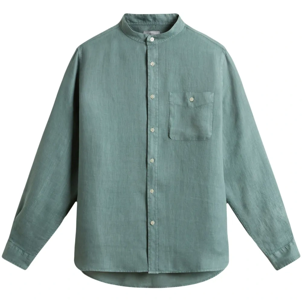 Рубашка с воротником-стойкой Рубашка с воротником-стойкой