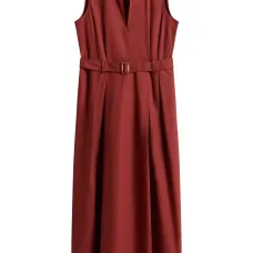 Платье макси с поясом