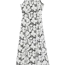 Платье миди с английской вышивкой