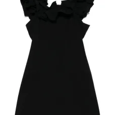 Платье мини с оборками