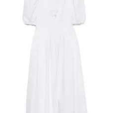 Платье миди с объемными рукавами