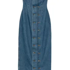 Джинсовое платье с пуговицами