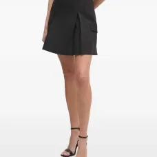 Мини-юбка А-силуэта со складками