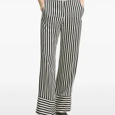 Широкие брюки в полоску