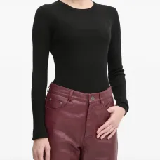 Топ в рубчик с длинными рукавами