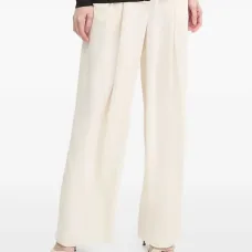 Брюки с завышенной талией и складками