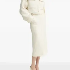 Твидовый жакет с бахромой Твидовый жакет с бахромой