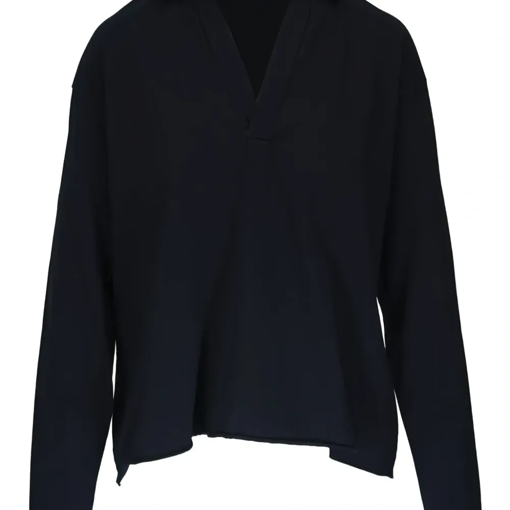 Футболка с воротником поло и длинными рукавами