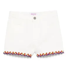 Шорты с цветочной вышивкой