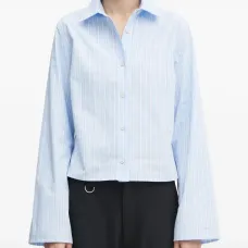 Полосатая рубашка на пуговицах