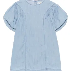 Платье мини из ткани шамбре