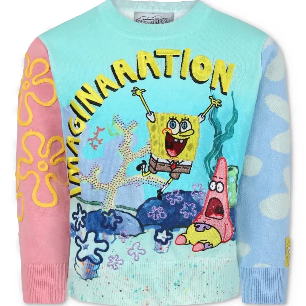 Свитер SquarePants с вышивкой из коллаборации с SpongeBob