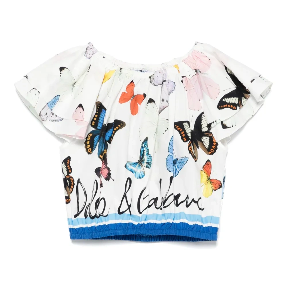 Поплиновая блузка с принтом