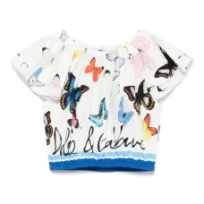 Поплиновая блузка с принтом