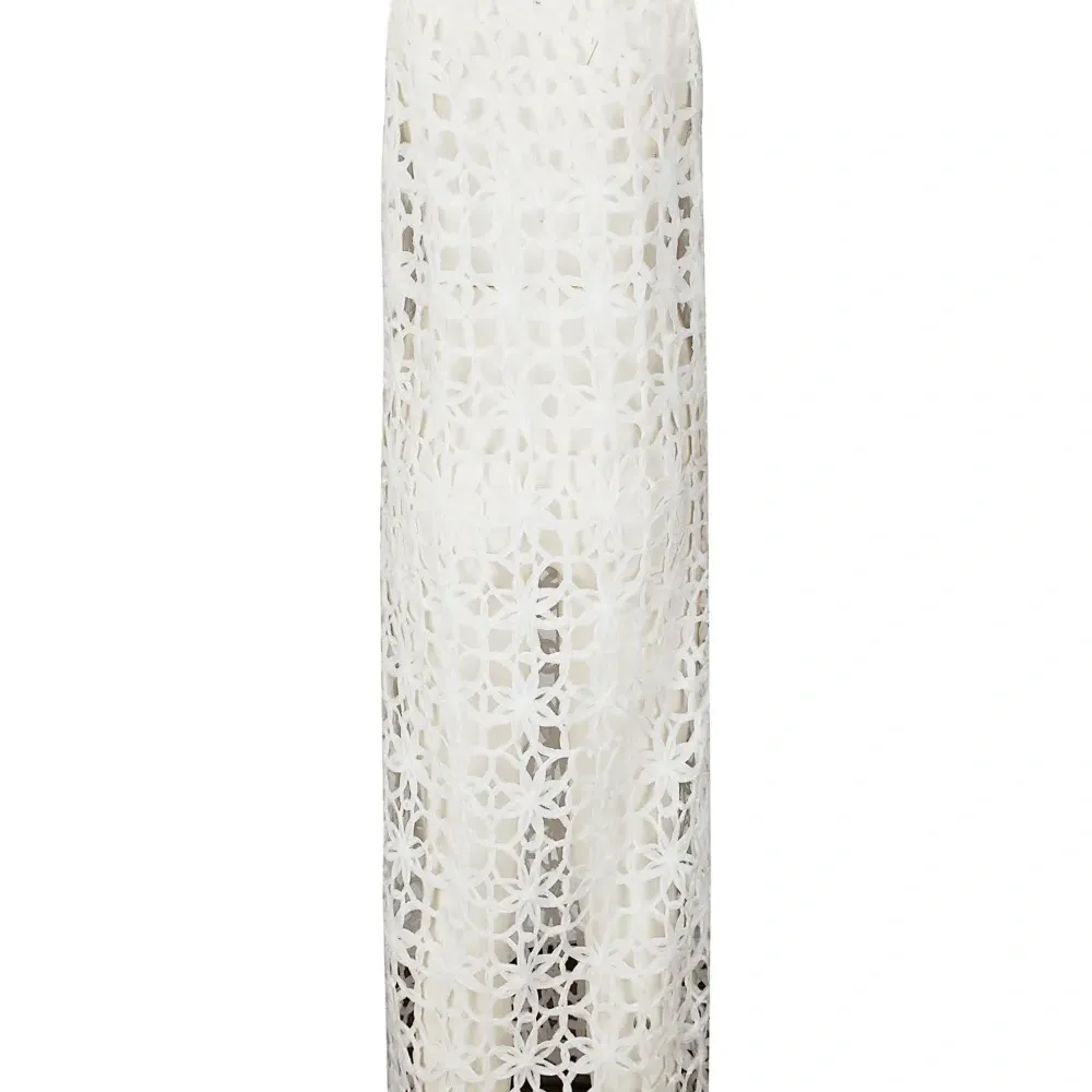 Платье миди в технике кроше